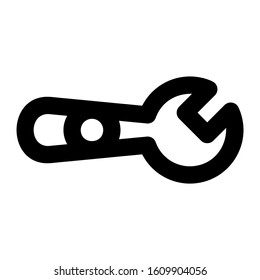 wrench icon isolated sign symbol vector illustration - high quality black style vector icons
