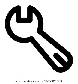 wrench icon isolated sign symbol vector illustration - high quality black style vector icons
