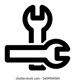 wrench icon isolated sign symbol vector illustration - high quality black style vector icons
