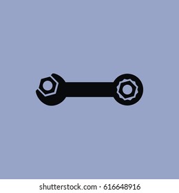 Wrench Icon isolated sign symbol and flat style for app, web and digital design. Vector illustration.