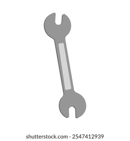 Wrench icon in isometric 3d style on a white background