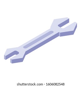 Wrench icon. Isometric of wrench vector icon for web design isolated on white background