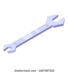 Wrench icon. Isometric of wrench vector icon for web design isolated on white background