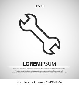 wrench icon. wrench line icon