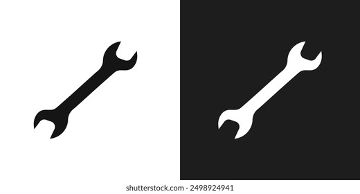 Wrench icon line art vector