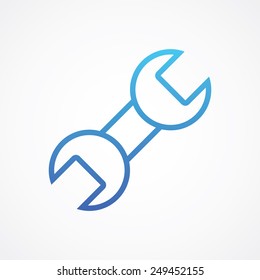 Wrench icon in line style