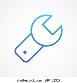 Wrench icon in line style
