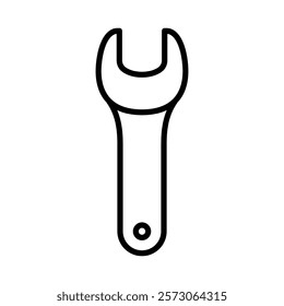 wrench icon line vector design template with trendy style