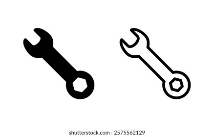 Wrench icon logo design. repair icon. tools sign and symbol