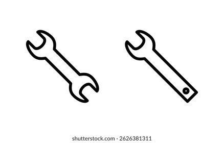 Wrench icon logo design. repair icon. tools sign and symbol