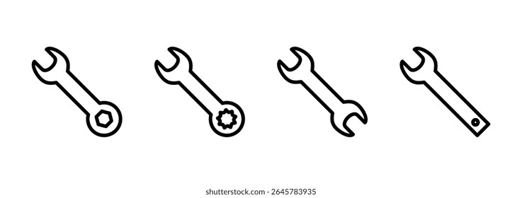 Wrench icon logo design. repair icon. tools sign and symbol