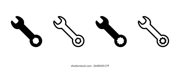 Wrench icon logo design. repair icon. tools sign and symbol