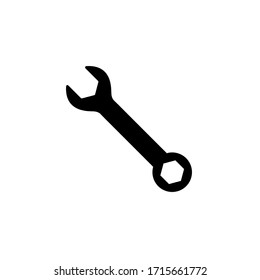 Wrench icon, logo isolated on white background