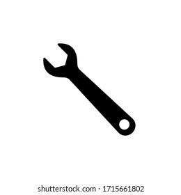 Wrench icon, logo isolated on white background