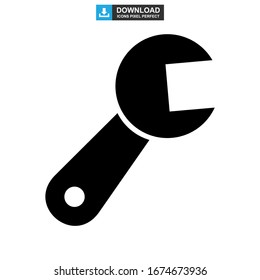 wrench icon or logo isolated sign symbol vector illustration - high quality black style vector icons
