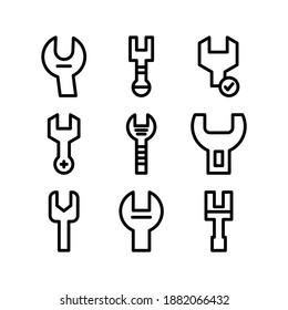 Wrench icon or logo isolated sign symbol vector illustration - Collection of high quality black style vector icons
