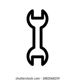 Wrench icon or logo isolated sign symbol vector illustration - high quality black style vector icons
