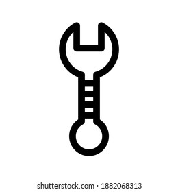 Wrench icon or logo isolated sign symbol vector illustration - high quality black style vector icons
