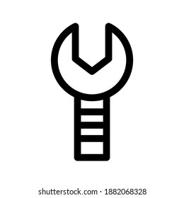 Wrench icon or logo isolated sign symbol vector illustration - high quality black style vector icons
