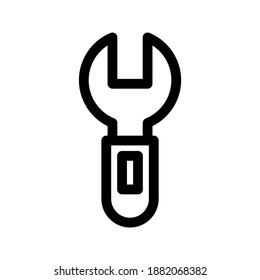 Wrench icon or logo isolated sign symbol vector illustration - high quality black style vector icons

