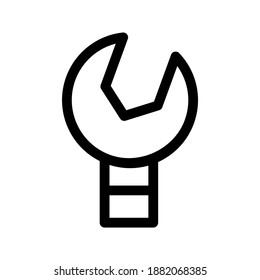 Wrench icon or logo isolated sign symbol vector illustration - high quality black style vector icons
