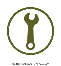 wrench icon logo seal vector on white background
Vector stamp icon