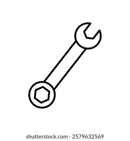 Wrench icon logo sign set vector outline