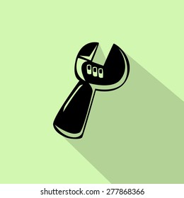 wrench icon on green background