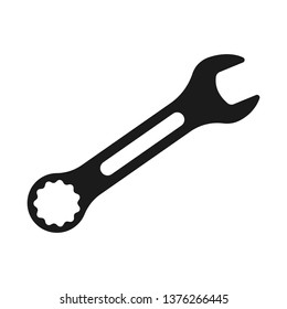 Wrench icon on white background. Vector illustration