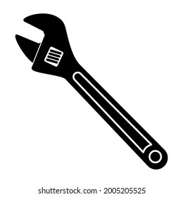 wrench icon on white background