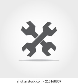 Wrench icon on white background