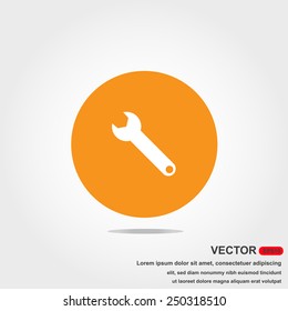 wrench icon on white background
