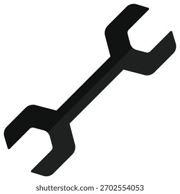 Icono de llave en el fondo blanco.
