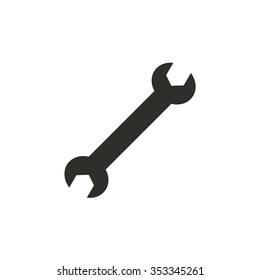 Wrench  icon  on white background. Vector illustration.