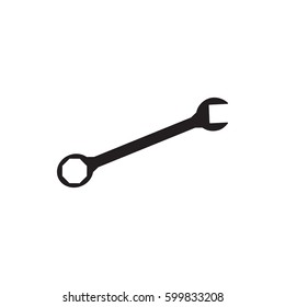 wrench icon on the white background