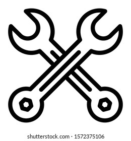 wrench icon outline vector design