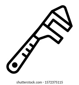 wrench icon outline vector design