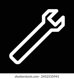 wrench icon outline vector design