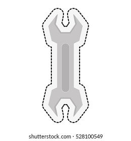 wrench icon over white background. repairs tools design. vector illustration