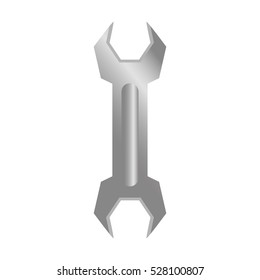 wrench icon over white background. repairs tools design. vector illustration