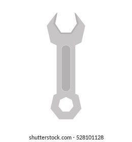 wrench icon over white background. repairs tools design. vector illustration