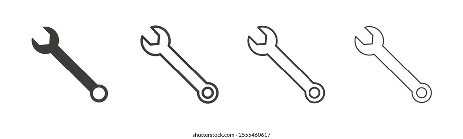 Wrench icon pack. vector illustration