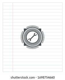 icono de llave con pinceladas. Ilustración vectorial. Detallado.