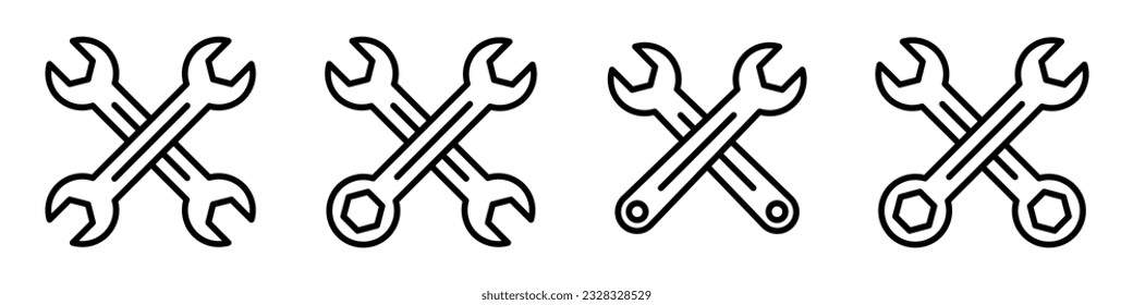 Wrench icon. Repair icon. Services icon, vector illustration