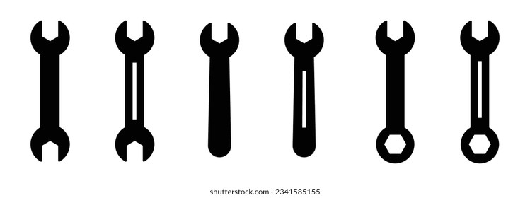 Icono de llave. Icono de reparación. Icono de servicios, ilustración vectorial