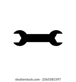 Wrench icon, repair symbol. Vector illustration.