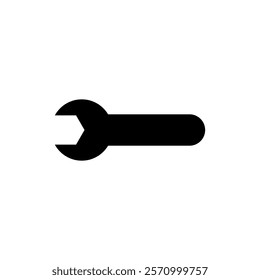 Wrench icon, repair symbol. Vector illustration.