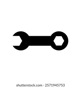 Wrench icon, repair symbol. Vector illustration.