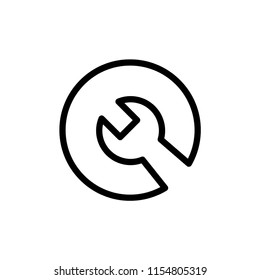Wrench icon, repair icon vector. tools icon vector.
