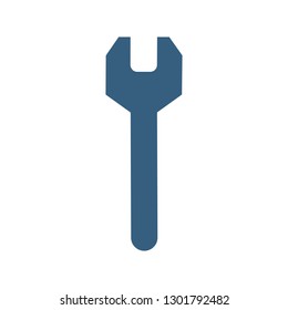 Wrench icon. Service button. Spanner symbol. Engineer work tools vector sign. Mechanic tools sign. Toolkit icon. Flat vector concept illustration isolated on white background